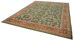 Tebriz Green Classic Cotton Wool Handmade Area Rug 13'2'' x 17'9''