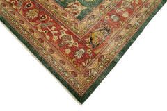 Tebriz Green Classic Cotton Wool Handmade Area Rug 13'2'' x 17'9''