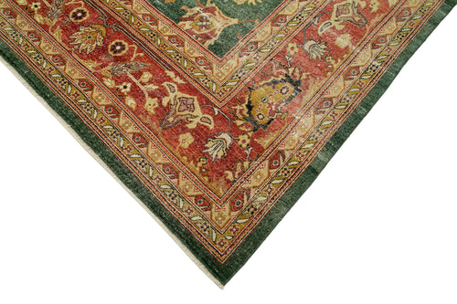 Tebriz Green Classic Cotton Wool Handmade Area Rug 13'2'' x 17'9''