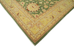 Tebriz Green Classic Cotton Wool Handmade Area Rug 12'2'' x 17'10''