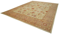 Tebriz Beige Classic Cotton Wool Handmade Area Rug 13'3'' x 17'11''