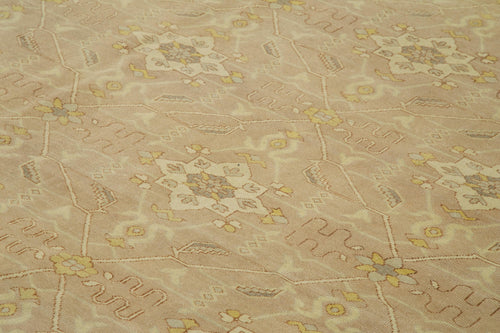 Tebriz Beige Classic Cotton Wool Handmade Area Rug 11'11'' x 14'10''