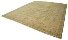 Tebriz Beige Classic Cotton Wool Handmade Area Rug 13'1'' x 14'7''