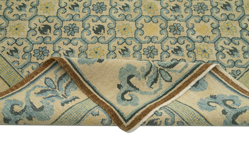 Tebriz Beige Classic Cotton Wool Handmade Area Rug 11'11'' x 17'9''