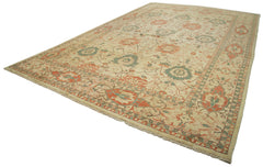 Tebriz Beige Classic Cotton Wool Handmade Area Rug 12'0'' x 18'0''