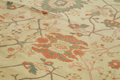 Tebriz Beige Classic Cotton Wool Handmade Area Rug 12'0'' x 18'0''