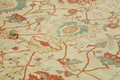 Tebriz Beige Classic Cotton Wool Handmade Area Rug 11'5'' x 17'4''