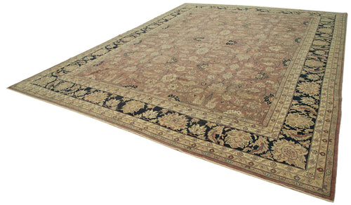 Tebriz Beige Classic Cotton Wool Handmade Area Rug 13'1'' x 16'1''