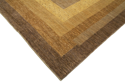 Tebriz Brown Classic Cotton Wool Handmade Area Rug 12'6'' x 17'1''