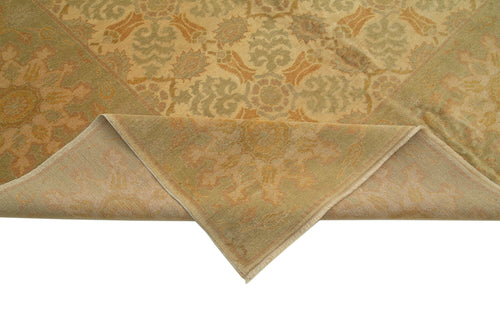 Tebriz Beige Classic Cotton Wool Handmade Area Rug 11'3'' x 15'9''