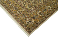 Tebriz Beige Classic Cotton Wool Handmade Area Rug 10'0'' x 14'0''