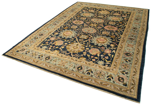 Tebriz Beige Classic Cotton Wool Handmade Area Rug 9'10'' x 13'7''