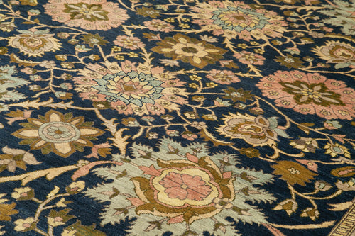 Tebriz Beige Classic Cotton Wool Handmade Area Rug 9'10'' x 13'7''