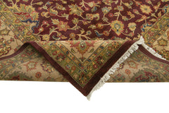 Tebriz Red Classic Cotton Wool Handmade Area Rug 10'0'' x 14'0''