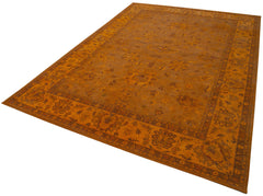 Tebriz Orange Classic Cotton Wool Handmade Area Rug 9'8'' x 14'2''