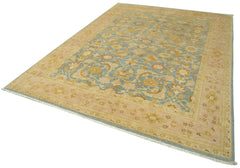 Tebriz Beige Classic Cotton Wool Handmade Area Rug 10'3'' x 14'3''