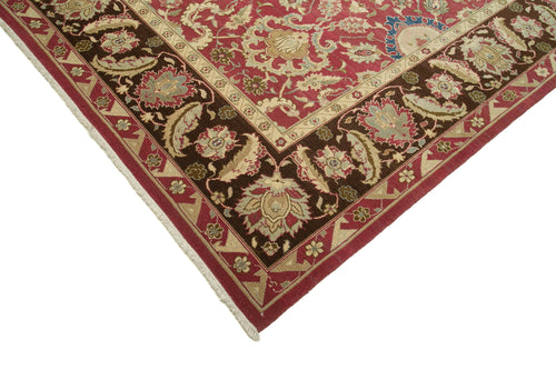 Tebriz Red Classic Cotton Wool Handmade Area Rug 9'11'' x 14'4''