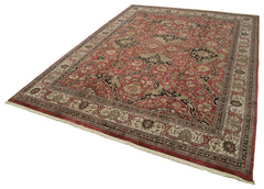 Tebriz Red Classic Cotton Wool Handmade Area Rug 10'0'' x 13'9''