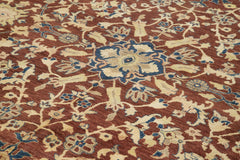 Tebriz Red Classic Cotton Wool Handmade Area Rug 10'0'' x 14'0''