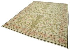 Tebriz Beige Classic Cotton Wool Handmade Area Rug 10'0'' x 13'7''