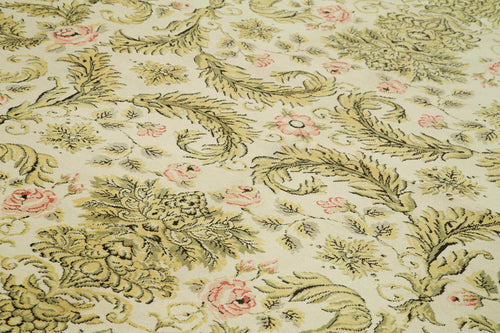 Tebriz Beige Classic Cotton Wool Handmade Area Rug 10'0'' x 13'7''