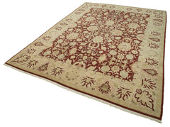 Tebriz Beige Classic Cotton Wool Handmade Area Rug 10'2'' x 14'2''