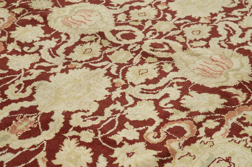 Tebriz Beige Classic Cotton Wool Handmade Area Rug 10'2'' x 14'2''