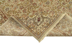Tebriz Beige Classic Cotton Wool Handmade Area Rug 9'10'' x 13'9''
