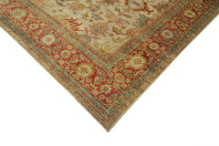 Tebriz Beige Classic Cotton Wool Handmade Area Rug 8'7'' x 11'7''