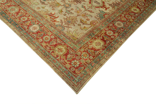 Tebriz Beige Classic Cotton Wool Handmade Area Rug 8'7'' x 11'7''