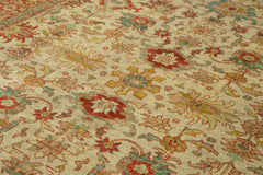 Tebriz Beige Classic Cotton Wool Handmade Area Rug 8'7'' x 11'7''