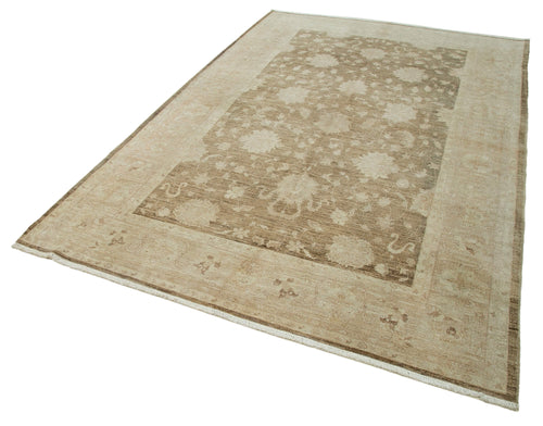 Tebriz Beige Classic Cotton Wool Handmade Area Rug 5'11'' x 9'1''