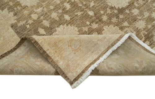 Tebriz Beige Classic Cotton Wool Handmade Area Rug 5'11'' x 9'1''
