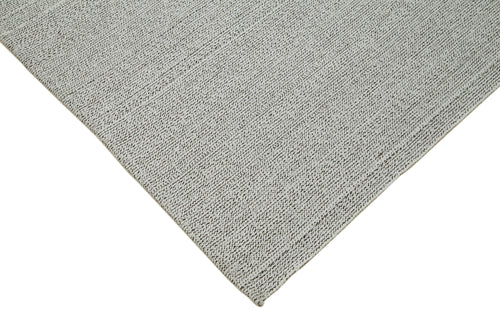 Vintage Flatweave Beige Vintage Cotton Wool Handmade Area Rug 8'11'' x 11'9''