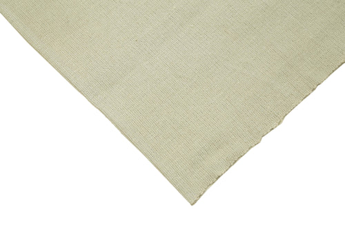 Vintage Flatweave Beige Vintage Cotton Wool Handmade Area Rug 9'2'' x 10'8''