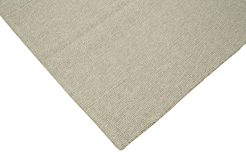 Vintage Flatweave Beige Vintage Cotton Wool Handmade Area Rug 10'5'' x 12'4''