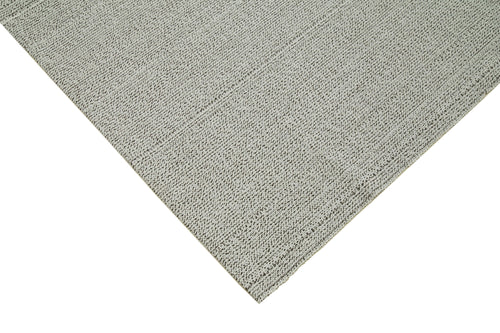 Vintage Flatweave Grey Vintage Cotton Wool Handmade Area Rug 8'11'' x 11'10''