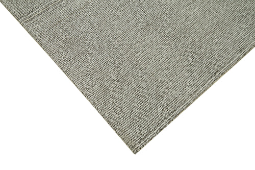 Vintage Flatweave Grey Vintage Cotton Wool Handmade Area Rug 7'10'' x 11'7''
