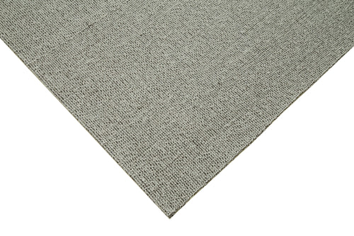 Vintage Flatweave Grey Vintage Cotton Wool Handmade Area Rug 8'6'' x 11'11''
