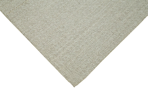 Vintage Flatweave Beige Vintage Cotton Wool Handmade Area Rug 8'11'' x 11'1''