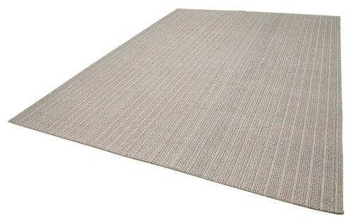 Vintage Flatweave White Vintage Cotton Wool Handmade Area Rug 9'4'' x 12'6''