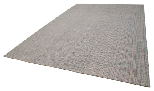 Vintage Flatweave White Vintage Cotton Wool Handmade Area Rug 9'6'' x 13'5''