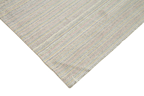 Vintage Flatweave Beige Vintage Cotton Wool Handmade Area Rug 10'0'' x 13'6''