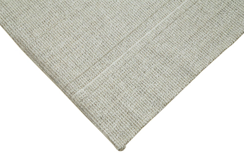 Vintage Flatweave Beige Vintage Cotton Wool Handmade Area Rug 8'10'' x 13'1''