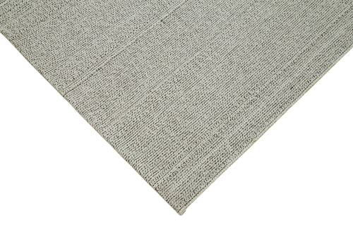 Vintage Flatweave Beige Vintage Cotton Wool Handmade Area Rug 9'0'' x 12'4''
