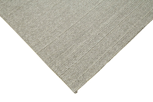 Vintage Flatweave Beige Vintage Cotton Wool Handmade Area Rug 10'4'' x 12'6''