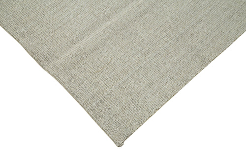 Vintage Flatweave Beige Vintage Cotton Wool Handmade Area Rug 10'7'' x 14'5''
