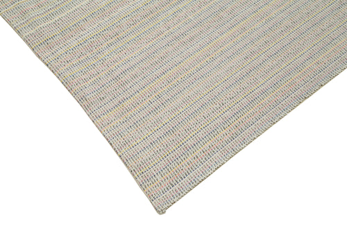 Vintage Flatweave Beige Vintage Cotton Wool Handmade Area Rug 10'1'' x 13'7''