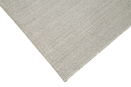 Vintage Flatweave Beige Vintage Cotton Wool Handmade Area Rug 9'11'' x 13'9''