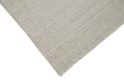 Vintage Flatweave Beige Vintage Cotton Wool Handmade Area Rug 9'11'' x 13'7''